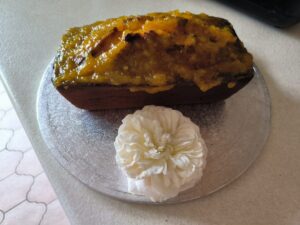 Orange loaf cake and orange glazing